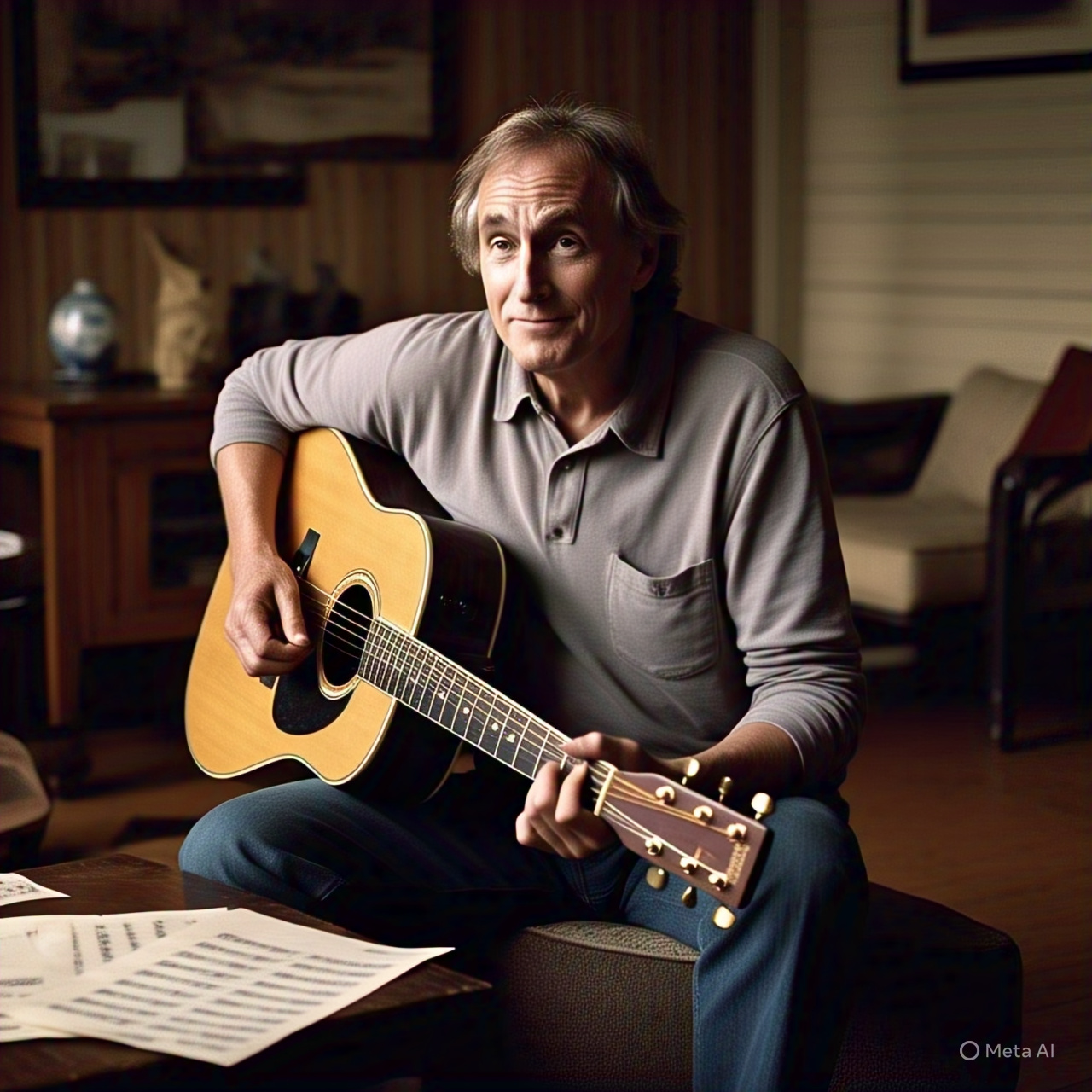 James Taylor is an American singer-songwriter and guitarist, known for his emotive voice and introspective lyrics. He gained fame in the late 1960s and has released numerous albums over his career, with hits like "Fire and Rain," "Sweet Baby James," and "Carolina in My Mind." Taylor's music often blends elements of folk, pop, and rock, and he is renowned for his skillful fingerpicking style on the guitar. In addition to his solo work, he has collaborated with many other artists and has received multiple Grammy Awards.