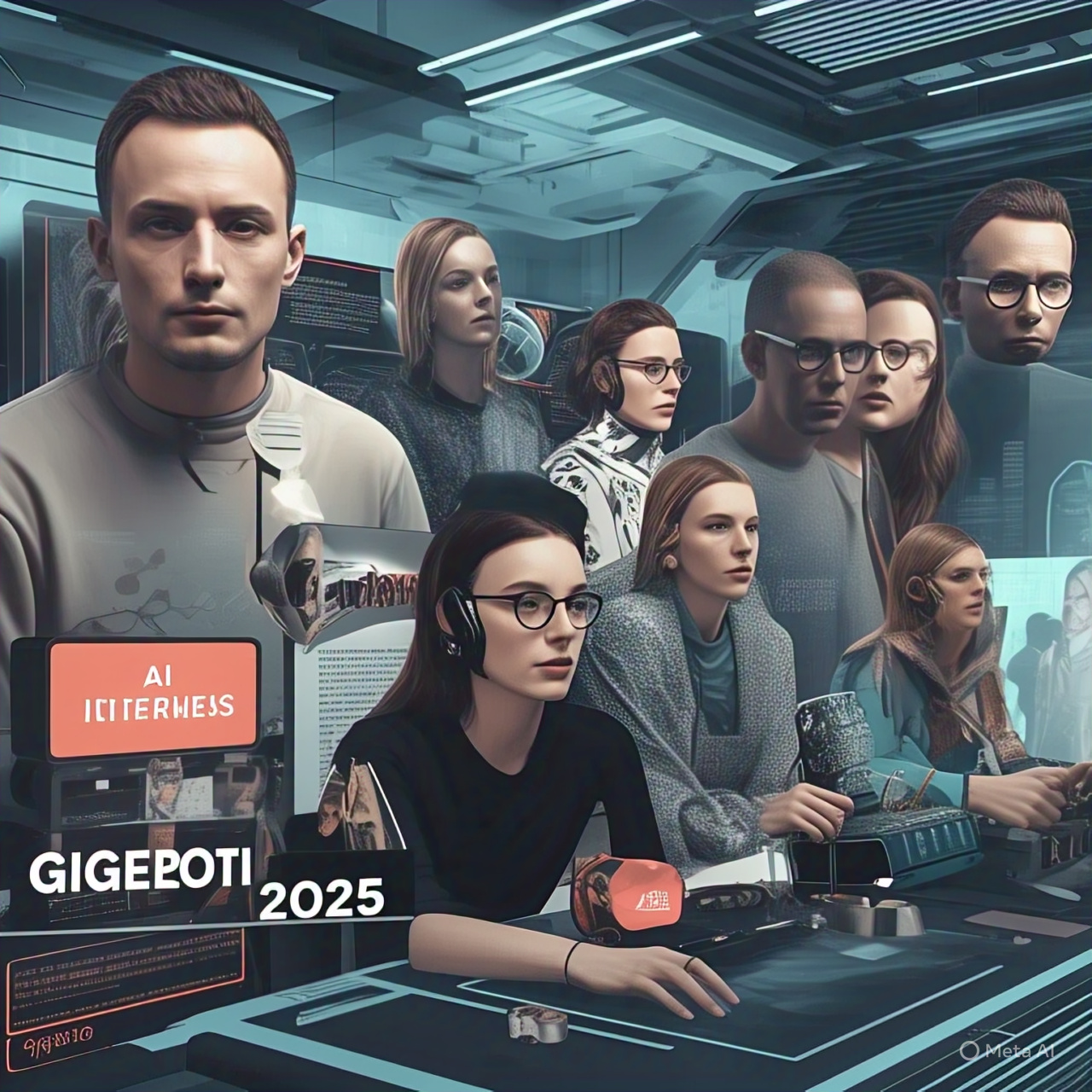 How AI-Generated Celebrity Content Is Changing the Fame Game in 2025 Futuristic group selfie of diverse AI-generated virtual influencers and celebrity avatars, surrounded by holographic social media icons in a neon-lit city, symbolizing the rise of AI-driven fame in 2025.